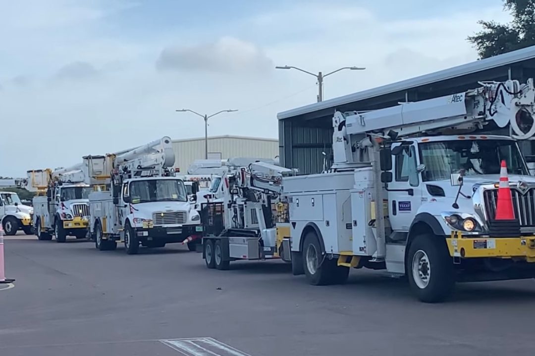 Tampa Electric crews rolled out at dawn to help Louisiana residents.